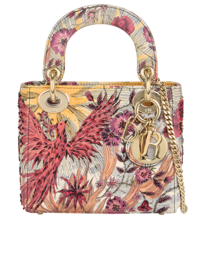 Mini Lady Dior, &pound;2,700, Handbags, Red/Yellow, Leather, Front view